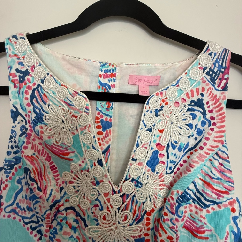 Preppy LILLY PULITZER Shell Me About It Gabby Dress Size 6 - Picture 4 of 17
